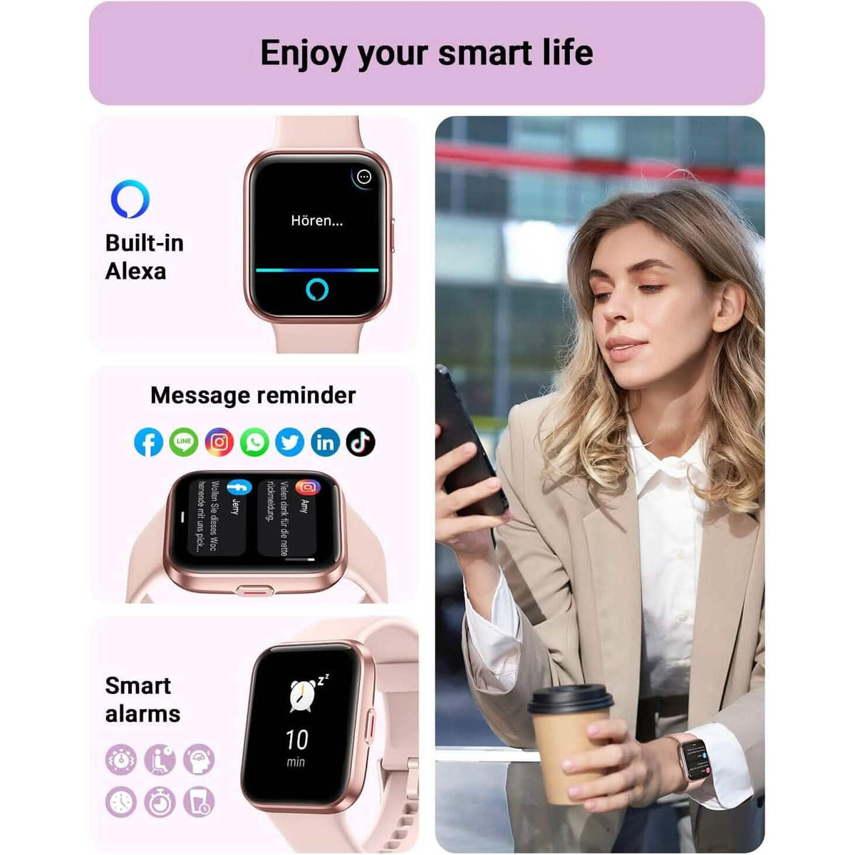 1.8" HD Full Color Touch Screen Bluetooth Call Smart Watch (Refurbished) - A-1 Thread Vault