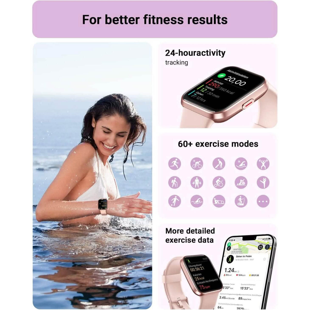 1.8" HD Full Color Touch Screen Bluetooth Call Smart Watch (Refurbished) - A-1 Thread Vault