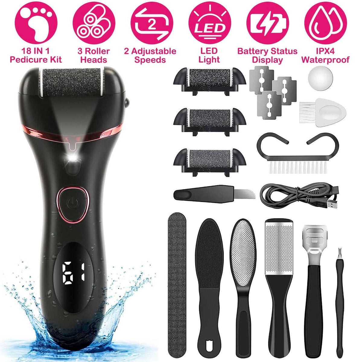 18-in-1 Electric Foot Callus Remover Tool - A-1 Thread Vault
