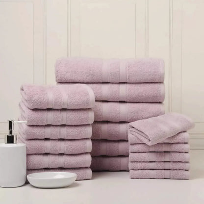 18-Piece Set: Bibb Home `Egyptian Cotton Towel Set - A-1 Thread Vault