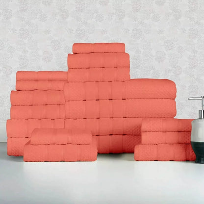 18-Piece Set: Bibb Home `Egyptian Cotton Towel Set - A-1 Thread Vault