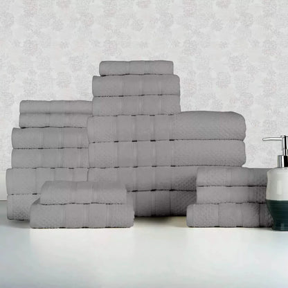 18-Piece Set: Bibb Home `Egyptian Cotton Towel Set - A-1 Thread Vault