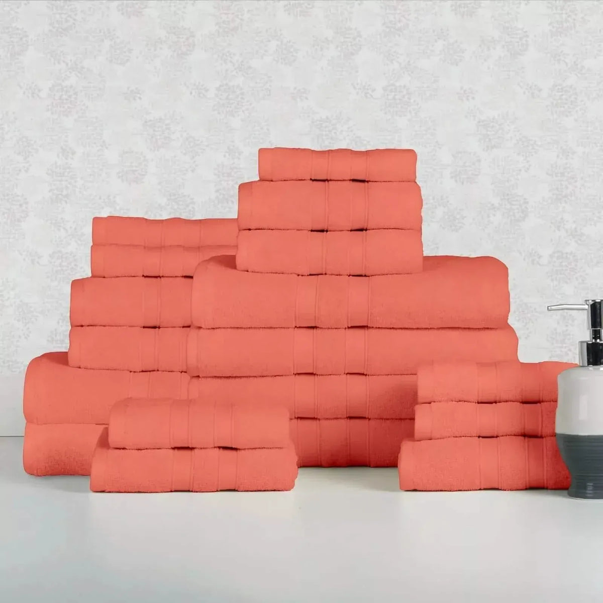 18-Piece Set: Bibb Home `Egyptian Cotton Towel Set - A-1 Thread Vault