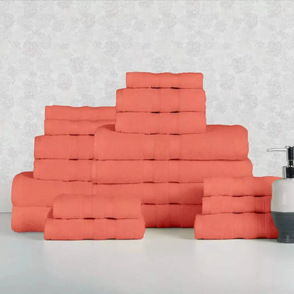18-Piece Set: Bibb Home `Egyptian Cotton Towel Set - A-1 Thread Vault