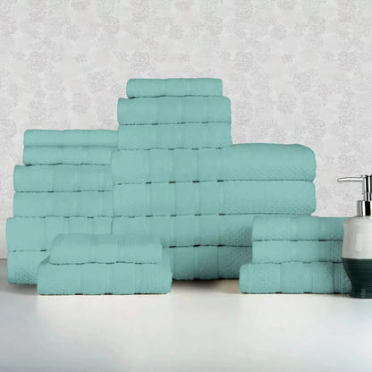 18-Piece Set: Bibb Home `Egyptian Cotton Towel Set - A-1 Thread Vault