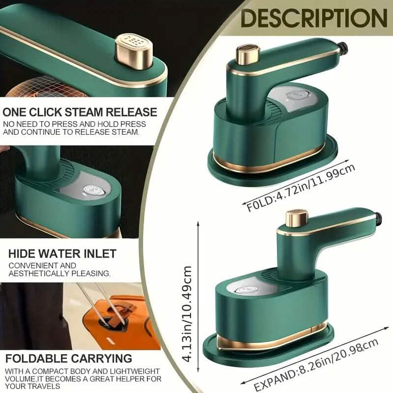 180° Rotating Mini Portable Folding Steam Iron - A-1 Thread Vault