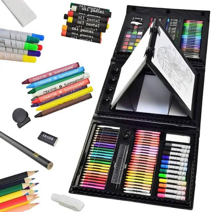 185-Piece: Double-Sided Trifold Easel Art Kit - A-1 Thread Vault