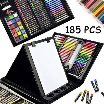 185-Piece: Double-Sided Trifold Easel Art Kit - A-1 Thread Vault