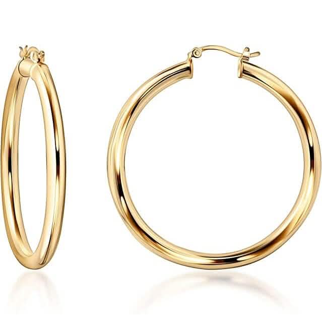 S925 50mm Solid Hoop Earrings for Women - A-1 Thread Vault
