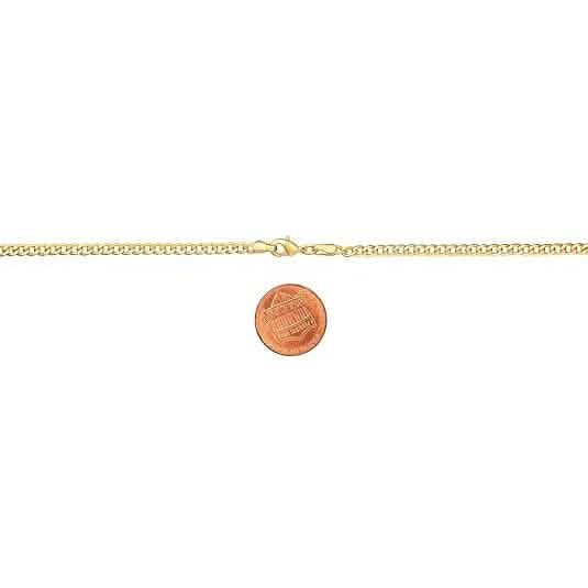 18K Gold Curb Cuban Link Chain Bracelet 8" - A-1 Thread Vault
