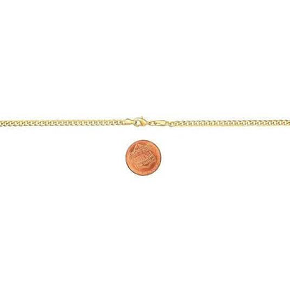 18K Gold Curb Cuban Link Chain Bracelet 8" - A-1 Thread Vault
