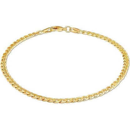 18K Gold Curb Cuban Link Chain Bracelet 8" - A-1 Thread Vault