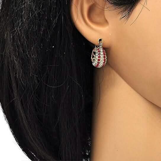 18k Gold Filled High Polish Finish 5 Line Crystal Earring - A-1 Thread Vault