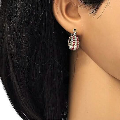 18k Gold Filled High Polish Finish 5 Line Crystal Earring - A-1 Thread Vault