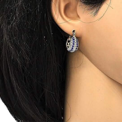 18k Gold Filled High Polish Finish 5 Line Crystal Earring - A-1 Thread Vault