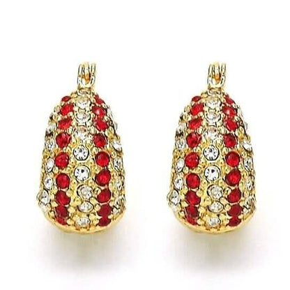 18k Gold Filled High Polish Finish 5 Line Crystal Earring - A-1 Thread Vault