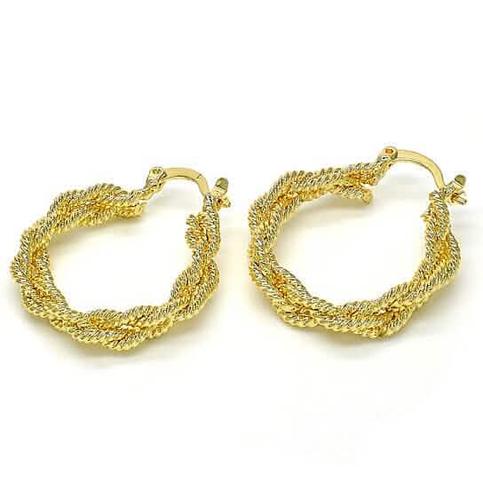 18k Gold Filled High Polish Finsh Medium Hoop - A-1 Thread Vault