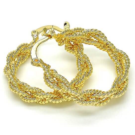 18k Gold Filled High Polish Finsh Medium Hoop - A-1 Thread Vault