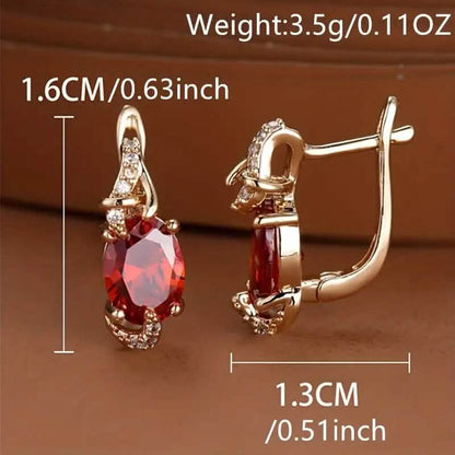 18K Gold Stone Stud Earrings - A-1 Thread Vault