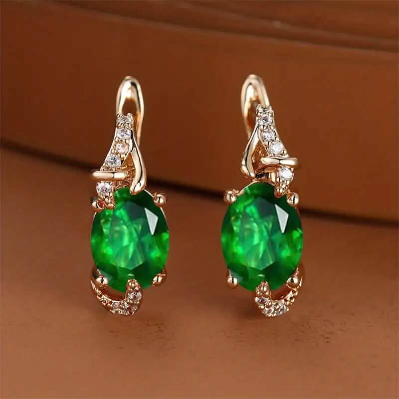 18K Gold Stone Stud Earrings - A-1 Thread Vault