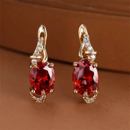 18K Gold Stone Stud Earrings - A-1 Thread Vault