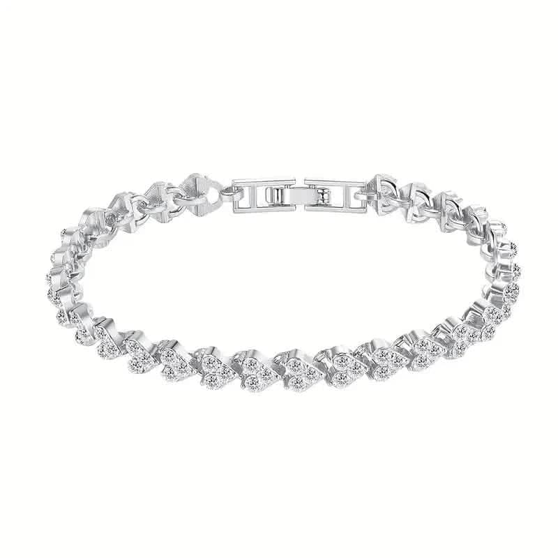 18K Golden Plated Stainless Steel Bracelet with Rhinestone Embellishments - A-1 Thread Vault