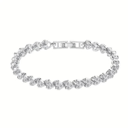 18K Golden Plated Stainless Steel Bracelet with Rhinestone Embellishments - A-1 Thread Vault