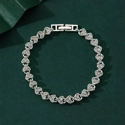 18K Golden Plated Stainless Steel Bracelet with Rhinestone Embellishments - A-1 Thread Vault