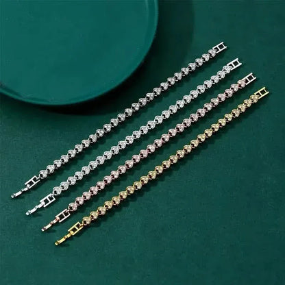 18K Golden Plated Stainless Steel Bracelet with Rhinestone Embellishments - A-1 Thread Vault