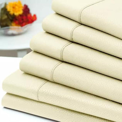 6-Piece: US Army Embossed Greek Key Sheet Set - A-1 Thread Vault