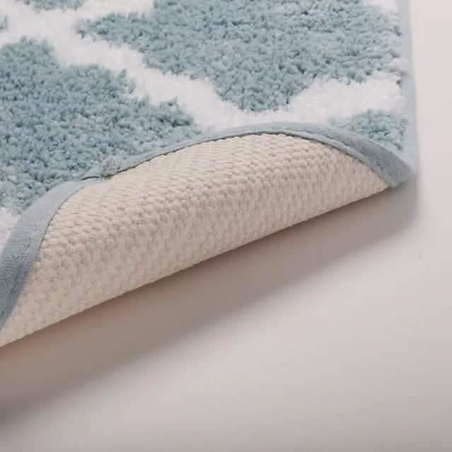 Bibb Home 1-2 Pack Trellis Micro Shag Bath Rugs 17" X 24" - A-1 Thread Vault