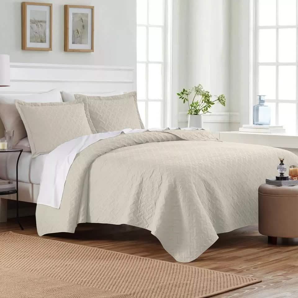 3-Piece: Dan River Basket Pinsonic Quilt Set - A-1 Thread Vault