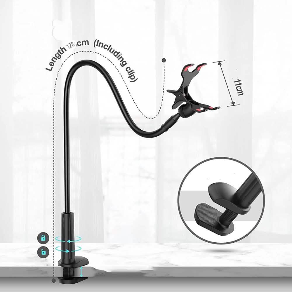 360° Rotating Universal Phone Stand with Flexible Spiral Base for Lazy Browsing - A-1 Thread Vault