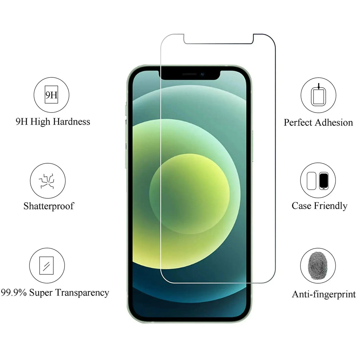 Entronix Clear Screen Protector & Camera Lens Protector Compatible with iPhone 12 - 4-Piece Combo - A-1 Thread Vault