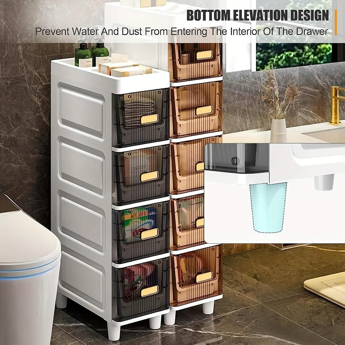 Slimline Multi-Drawer Storage Cabinet – 3, 4, or 6 Layer - A-1 Thread Vault