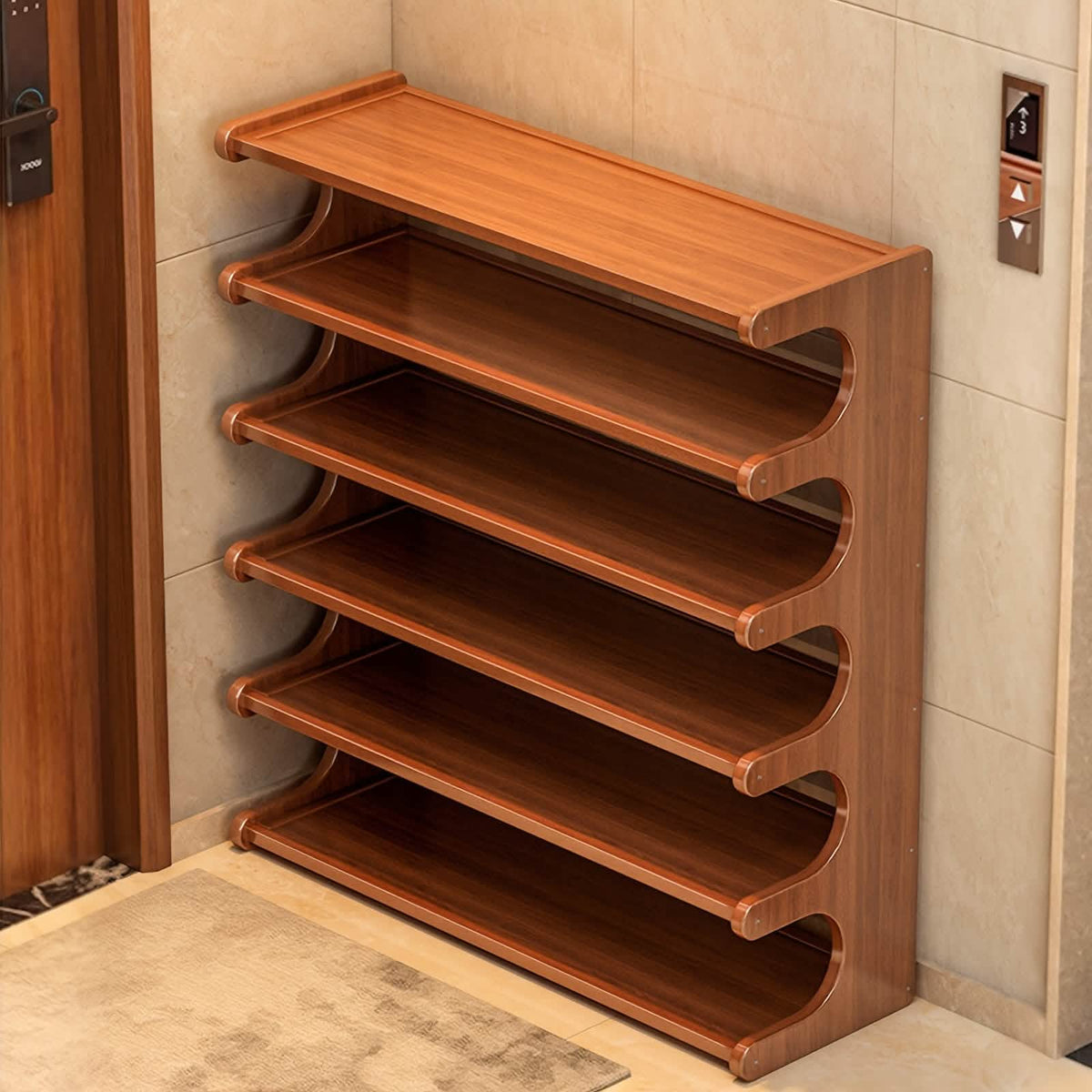 Bamboo Shoe Rack Organizer – 5 or 6 Tier, Space-Saving Storage - A-1 Thread Vault