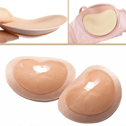 1Pair Chest Push Up Sticky Bra Thicker Sponge Bra Pad Breast Lift Up Enhancer Silicone Removeable Inserts Swimsuit Invisible Bra - A-1 Thread Vault