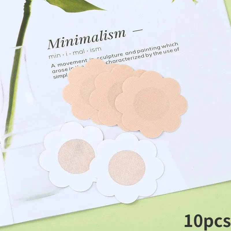 1pair Silicone Invisible Lift Up Bra Sticker Adhesive Bra Breast Women Chest Petals Reusable Strapless Waterproof Gather Bras - A-1 Thread Vault