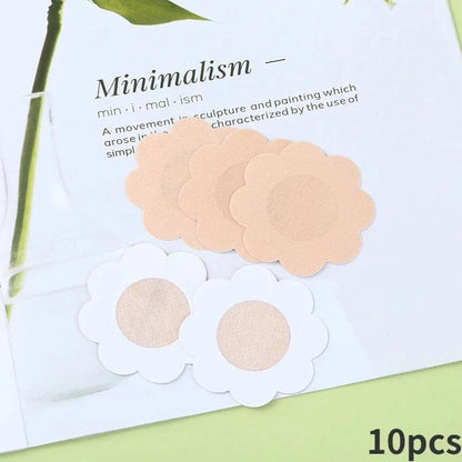 1pair Silicone Invisible Lift Up Bra Sticker Adhesive Bra Breast Women Chest Petals Reusable Strapless Waterproof Gather Bras - A-1 Thread Vault