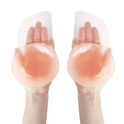 1pair Silicone Invisible Lift Up Bra Sticker Adhesive Bra Breast Women Chest Petals Reusable Strapless Waterproof Gather Bras - A-1 Thread Vault