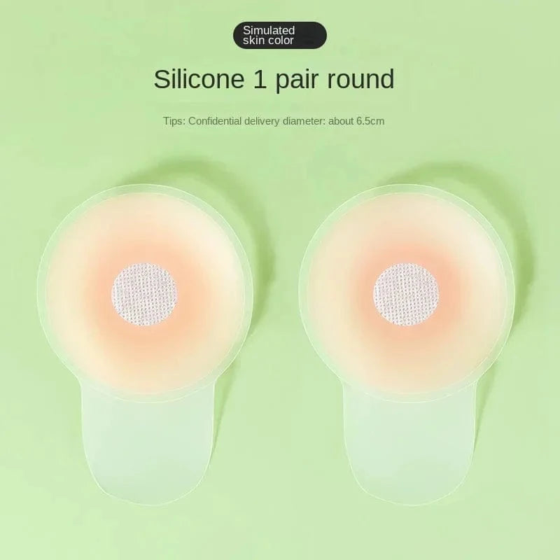 1pair Silicone Invisible Lift Up Bra Sticker Adhesive Bra Breast Women Chest Petals Reusable Strapless Waterproof Gather Bras - A-1 Thread Vault