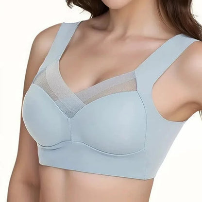 1Pc Women Lace Sport Bras Plus Size Seamless Bra Bralette Backless Lady Brassiere Vest Female Gathers Shock-Proof Wireless L-3XL - A-1 Thread Vault