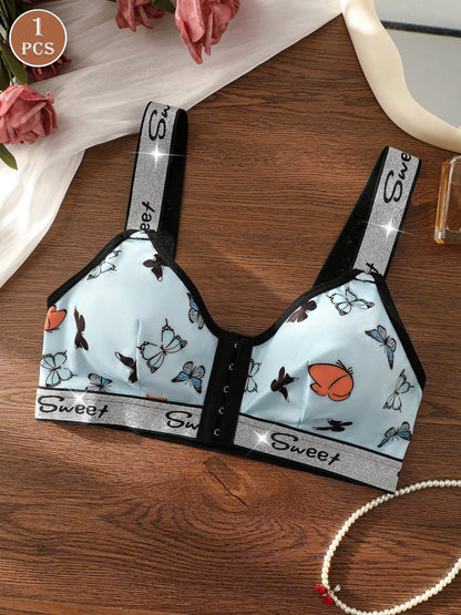 1pc Women's Casual Comfortable Wireless Bra - A-1 Thread Vault