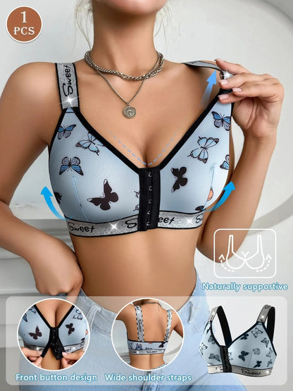 1pc Women's Casual Comfortable Wireless Bra - A-1 Thread Vault