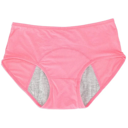 1pc Women's Leak Proof Menstrual Panties – Mid Waist Ice Silk Plus Size Waterproof Period Underwear Sexy Physiological Briefs - A-1 Thread Vault