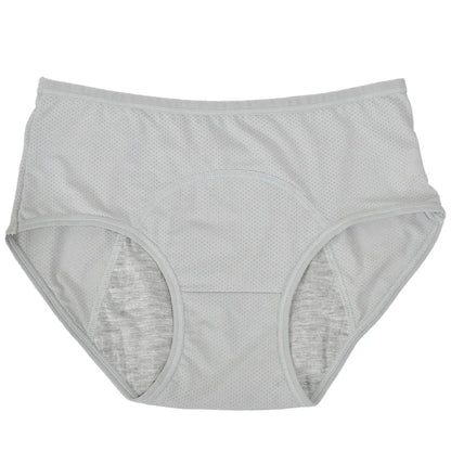 1pc Women's Leak Proof Menstrual Panties – Mid Waist Ice Silk Plus Size Waterproof Period Underwear Sexy Physiological Briefs - A-1 Thread Vault