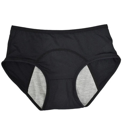 1pc Women's Leak Proof Menstrual Panties – Mid Waist Ice Silk Plus Size Waterproof Period Underwear Sexy Physiological Briefs - A-1 Thread Vault