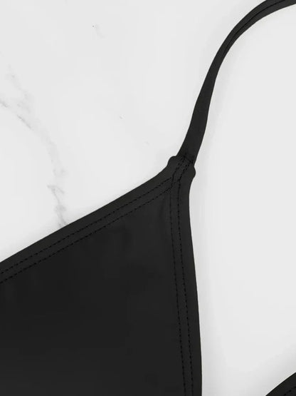 1Pc Women's Sexy Bikini Top Bra Swimsuit Summer Beach Style Solid Color Hanging Neck Bareback Strap Bikini Swimsuit Bra Swimsuit - A-1 Thread Vault