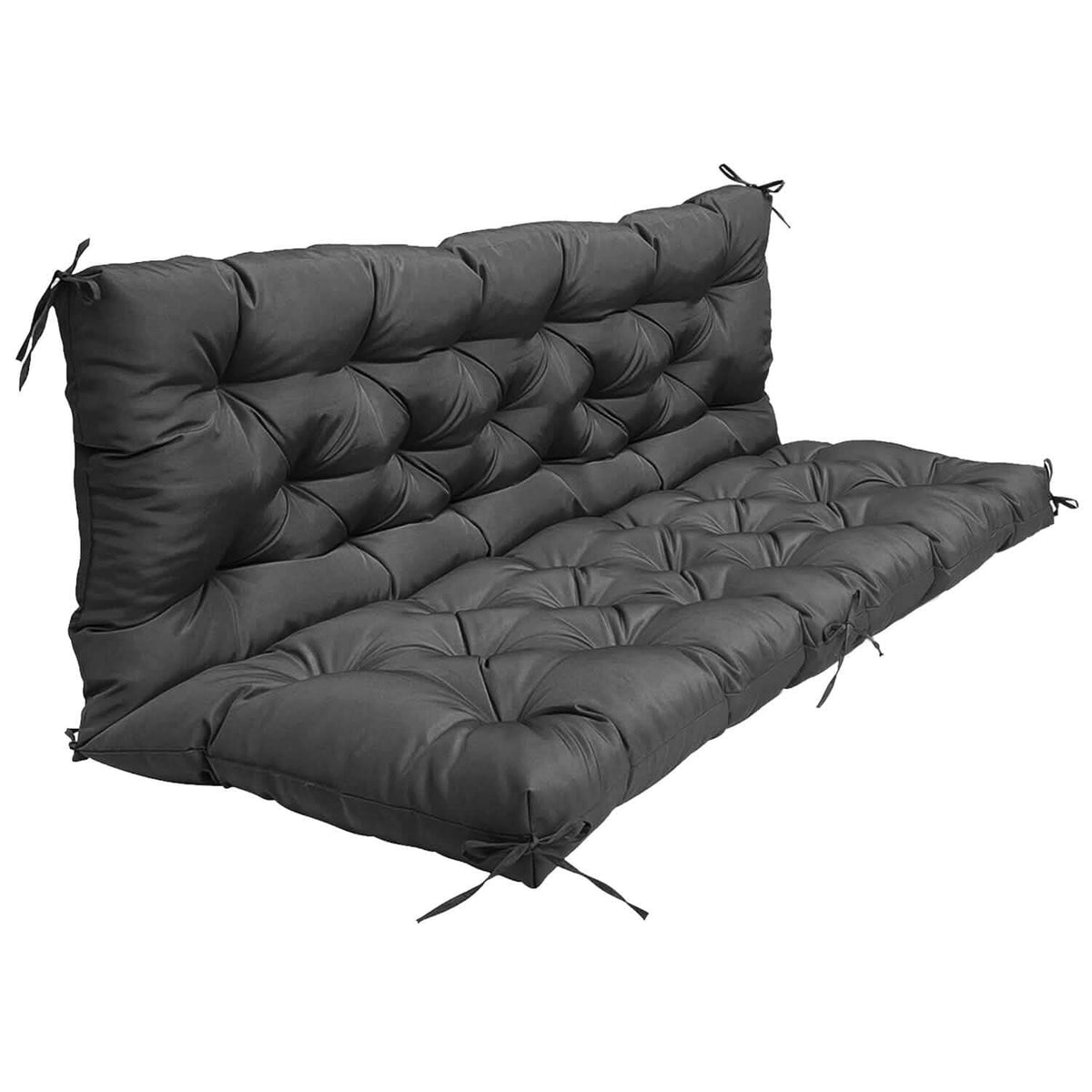 2-3 Seater Swing Cushion Replacement Swing Beach Pads with Backrest 8-Tie Straps - A-1 Thread Vault