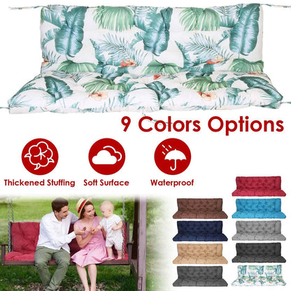 2-3 Seater Swing Cushion Replacement Swing Beach Pads with Backrest 8-Tie Straps - A-1 Thread Vault